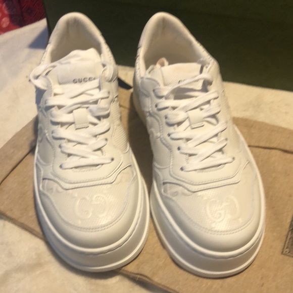 Gucci White Sneakers 38.5 - Picture 11 of 14